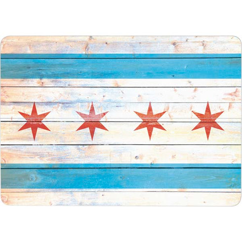 Chicago Flag Light Wood Surface Laptop Studio Skin